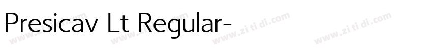 Presicav Lt Regular字体转换